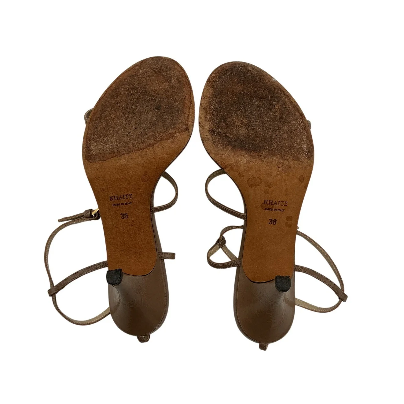 Khaite Strappy Soft Coffee Jones Leather Sandals Size 36 / US 6 - Image 6
