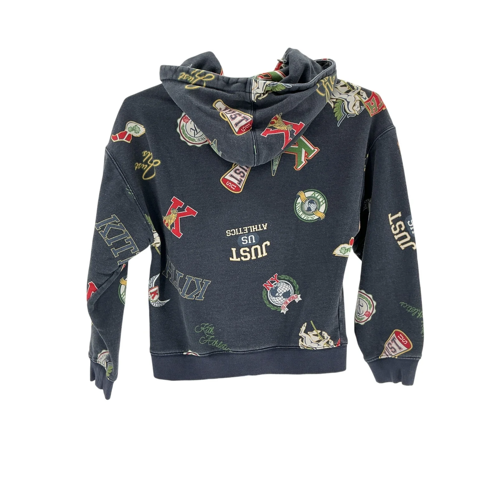 Kith Kids Printed 'Nelson' Blue Cotton Hoodie Size L - Image 3