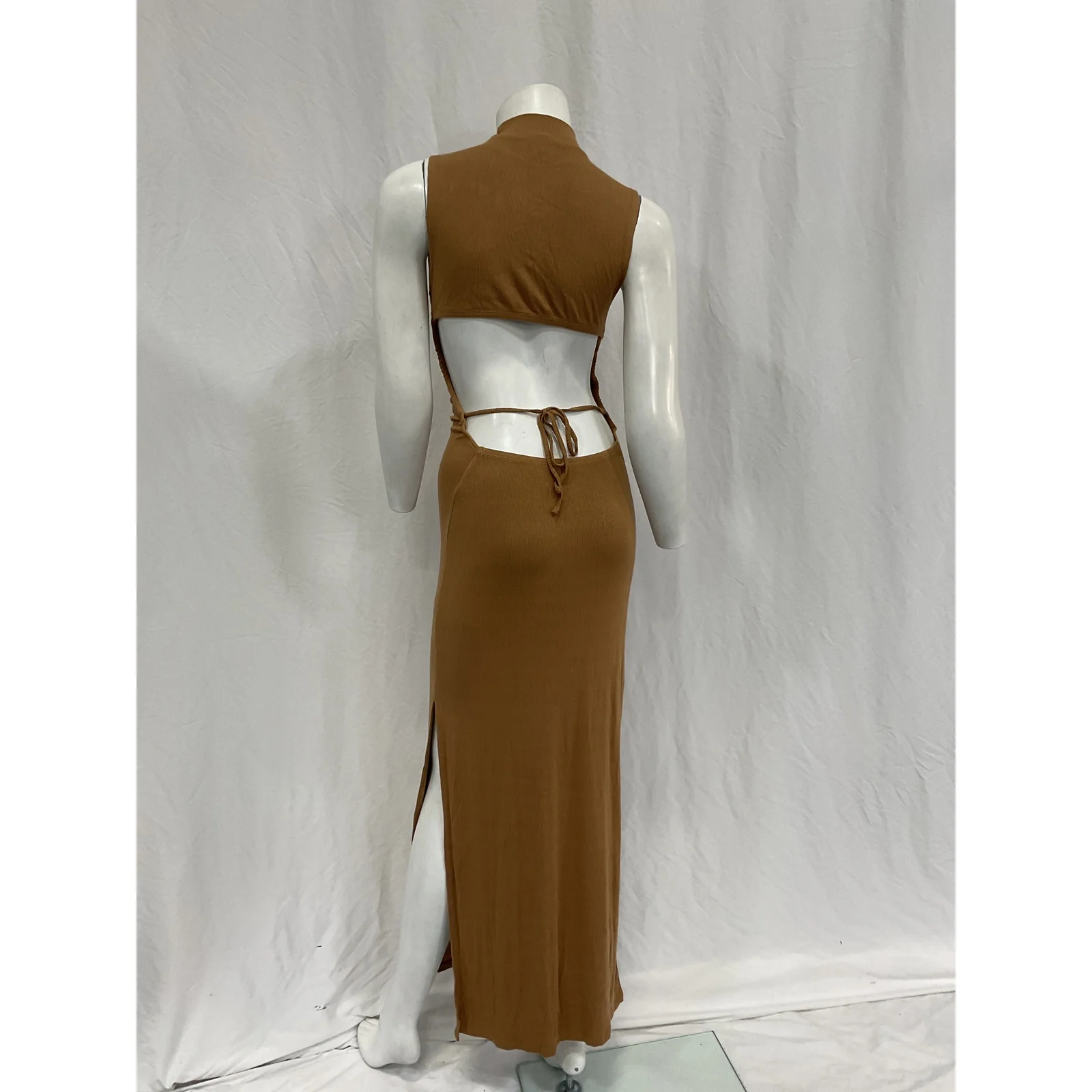 L*Space 'Chandler' Tan Viscose Dress Size S - Image 3