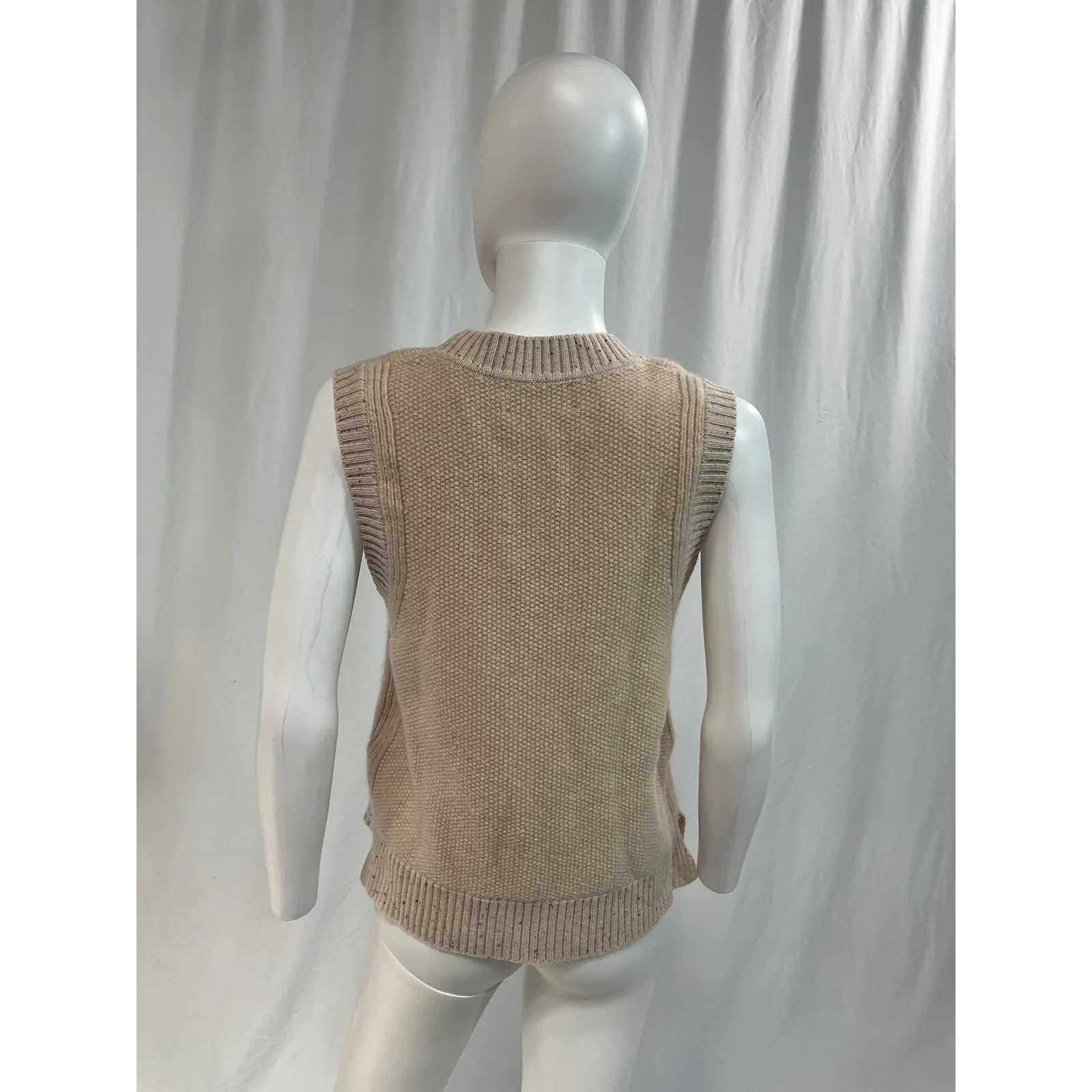 La Ligne 'Nuage' White Cropped Vest Size L - Image 3