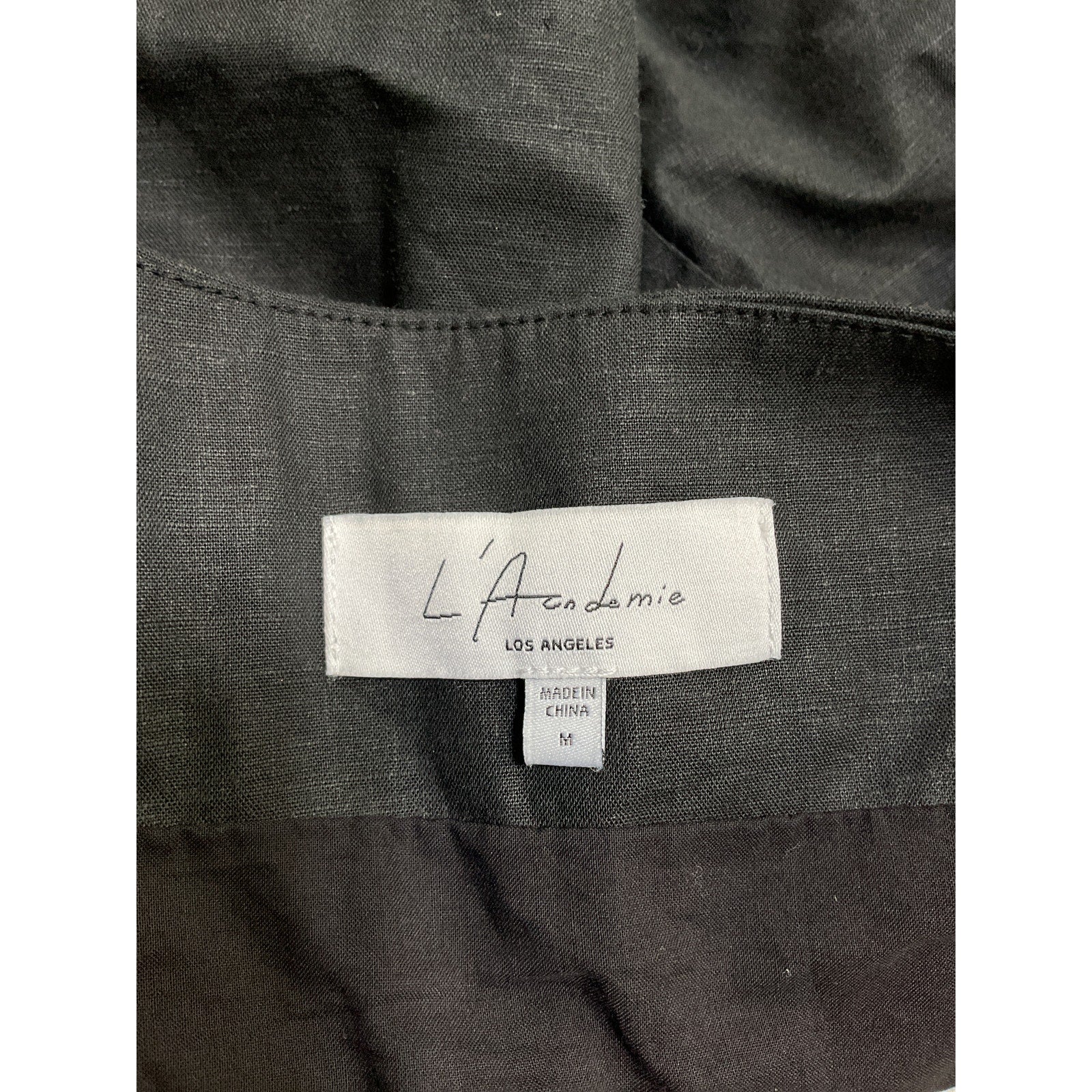 L'Academie 'Millie' Black Viscose Crop Top Size M - Image 4