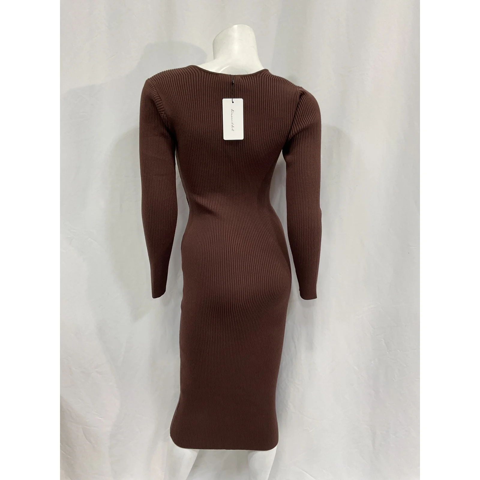 Line & Dot 'Avril' Brown Viscose Dress Size S - NWT - Image 3