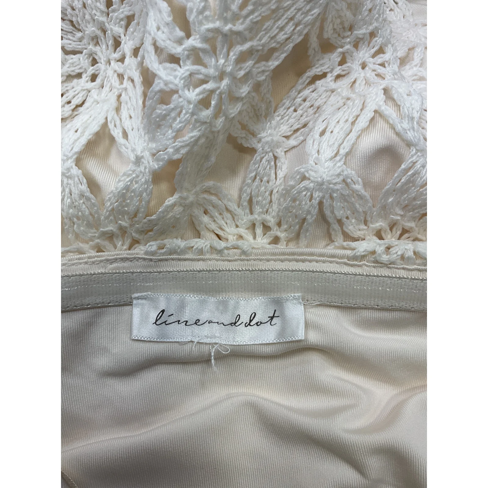 Line & Dot 'Bowen' Ivory Strapless Top Size S - Image 4