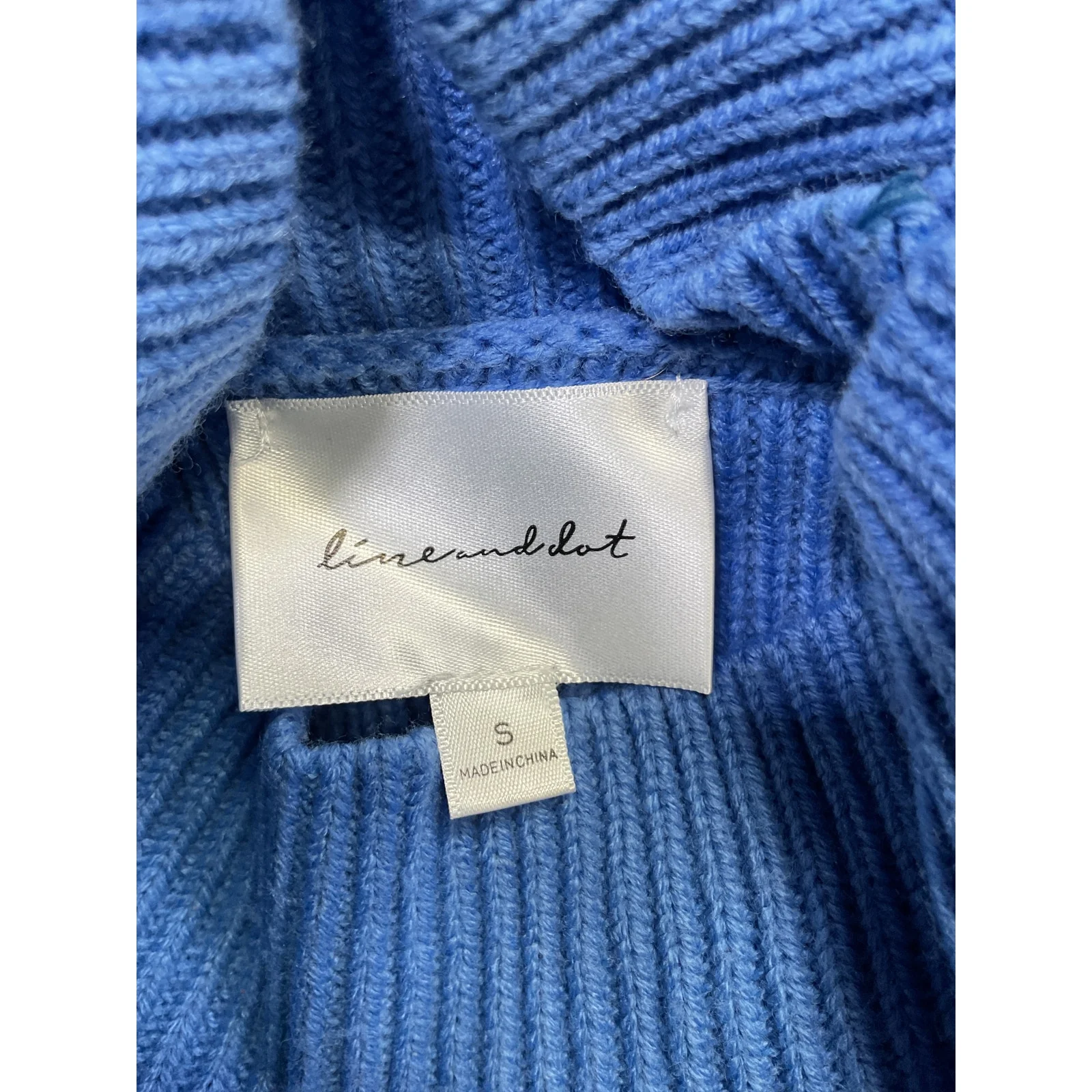 Line & Dot 'Hannah' Blue Rayon Blend Sweater Size S - Image 4