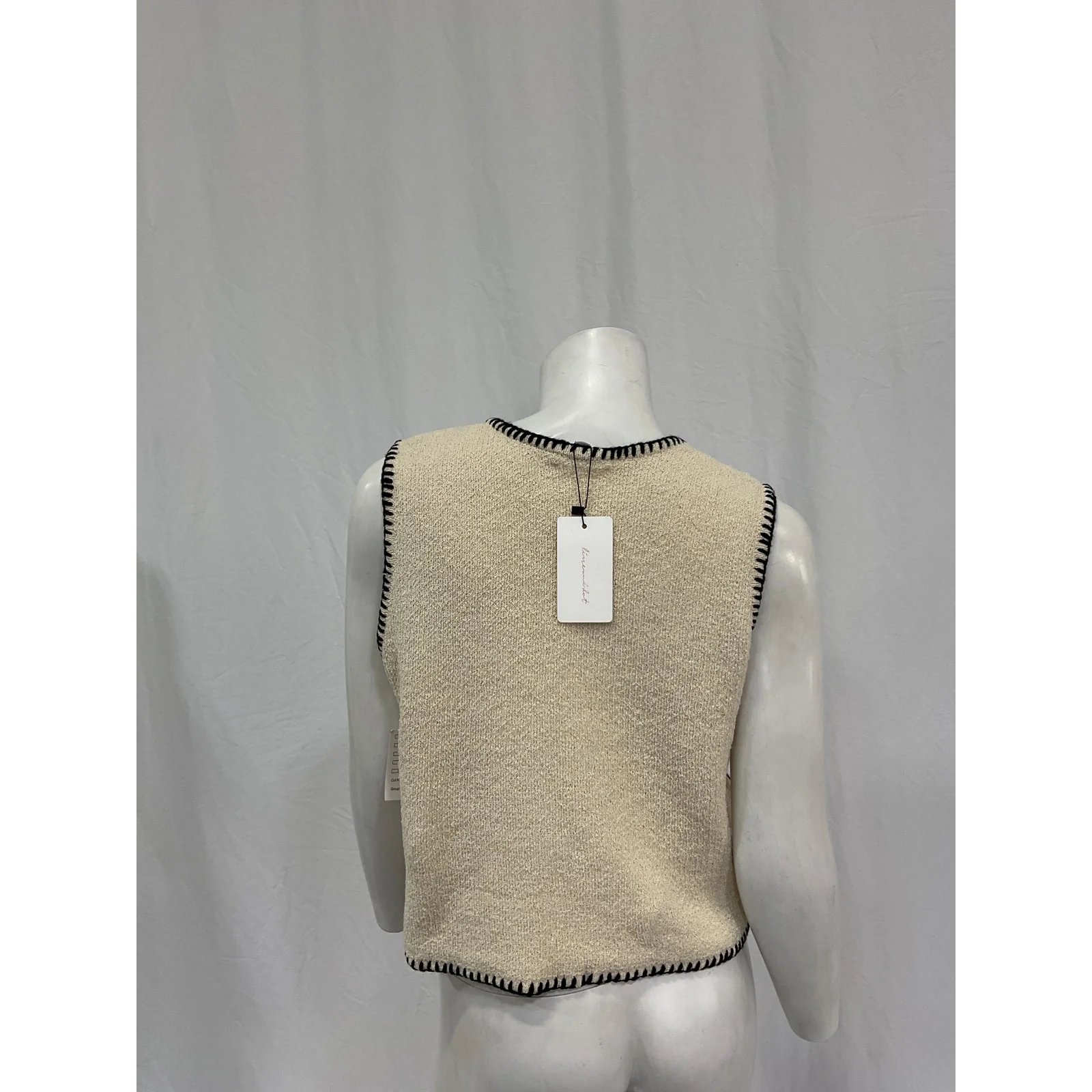 Line & Dot 'Maris' Beige Polyester Vest Size M - Image 3