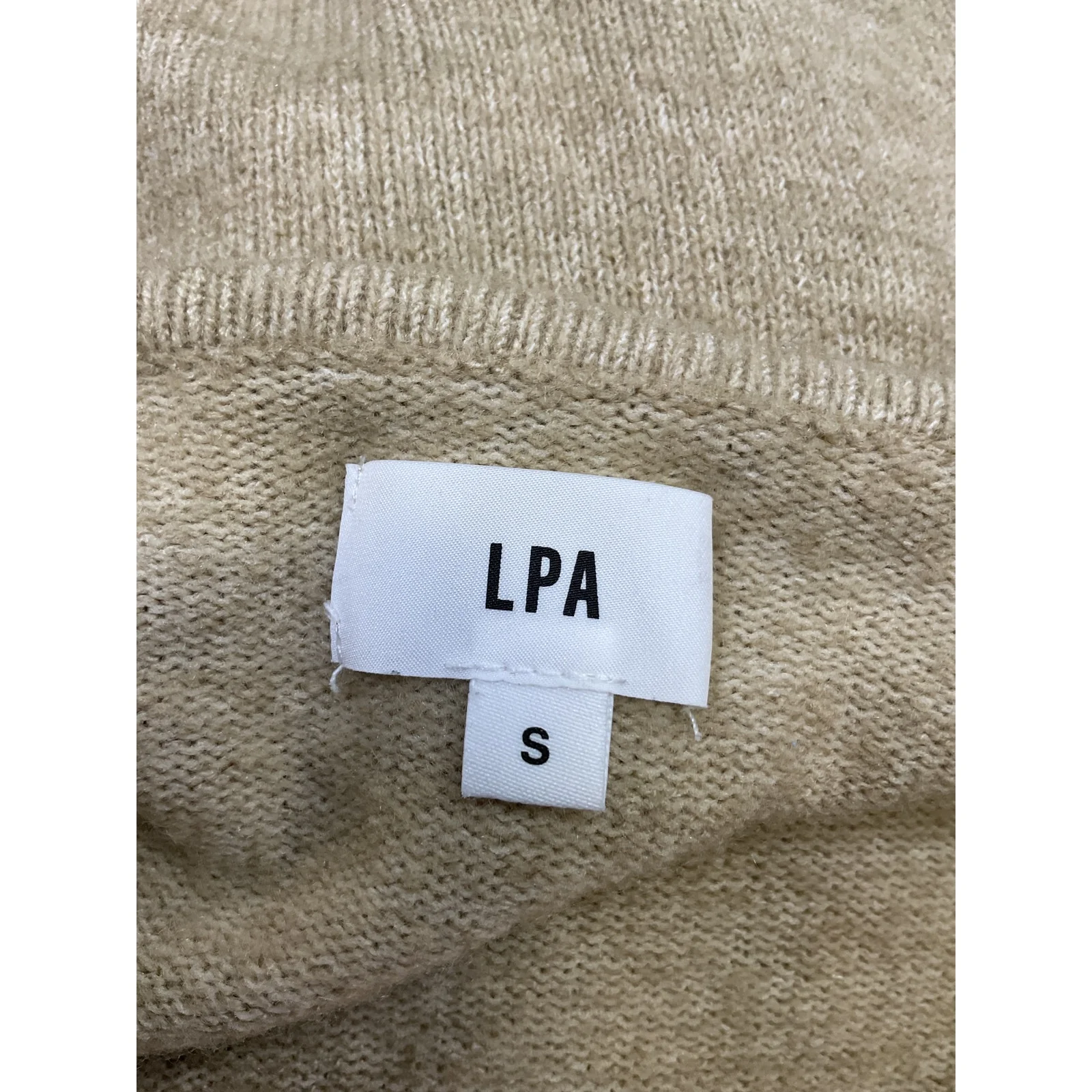 Lpa 'Sean' Tan Acrylic Wrap Dress Size S - Image 4