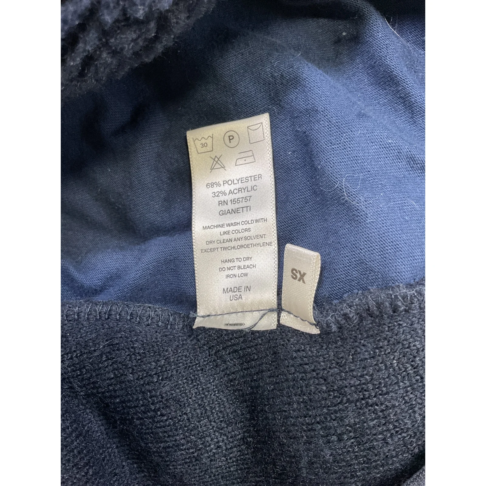 Madhappy 'Fall' Navy Sherpa Half Zip Size XS - Image 4