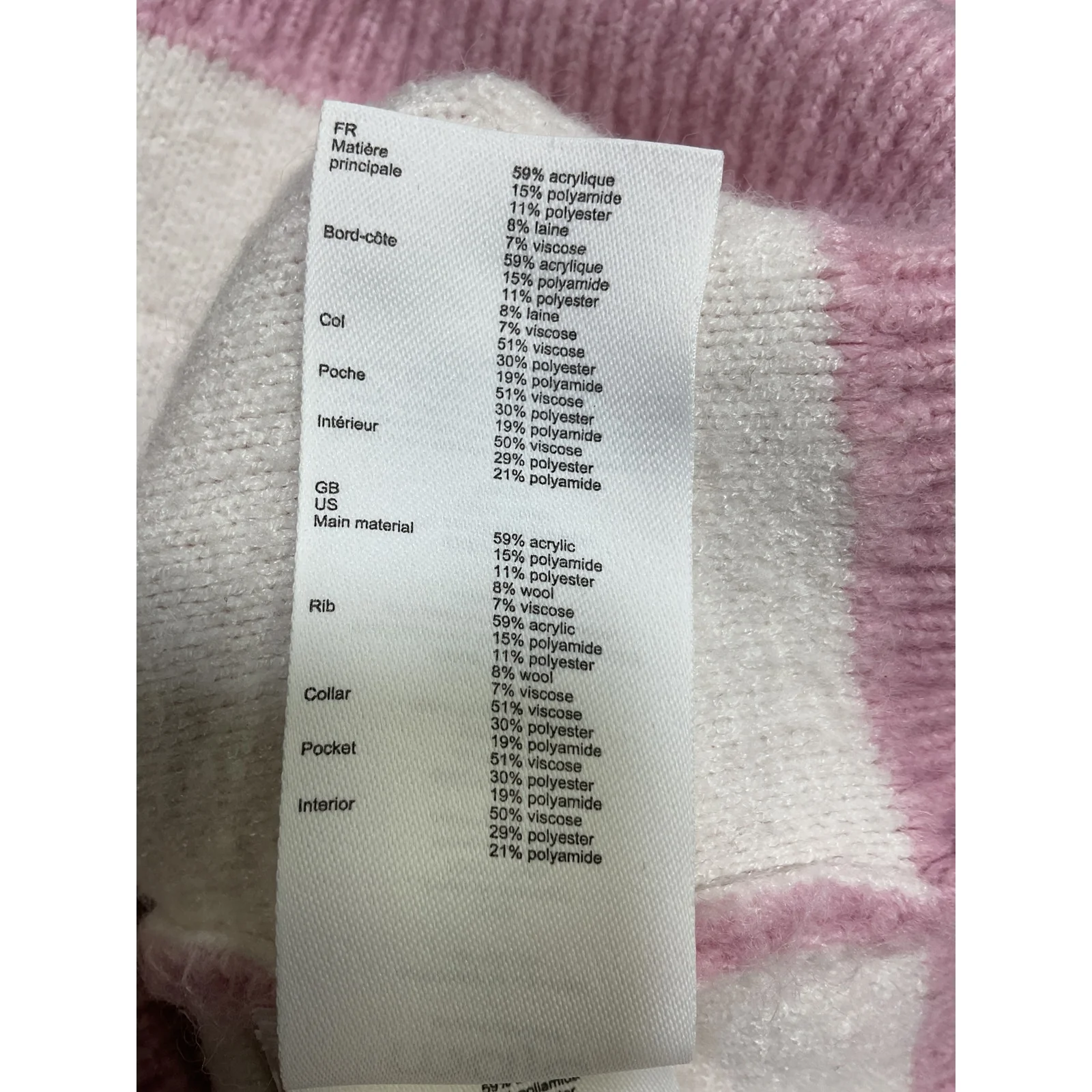 Maje 'Magma' Pink Acrylic Sweater Size 2 - Image 4