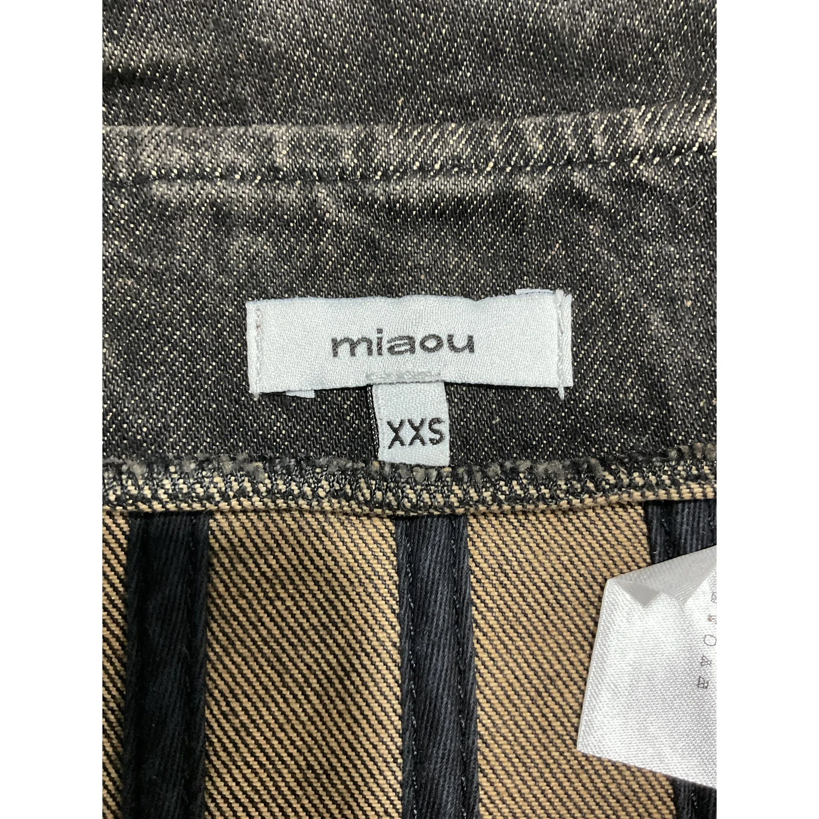 Miaou Denim Ochre Scarlett Bustier Size XXS - Image 4