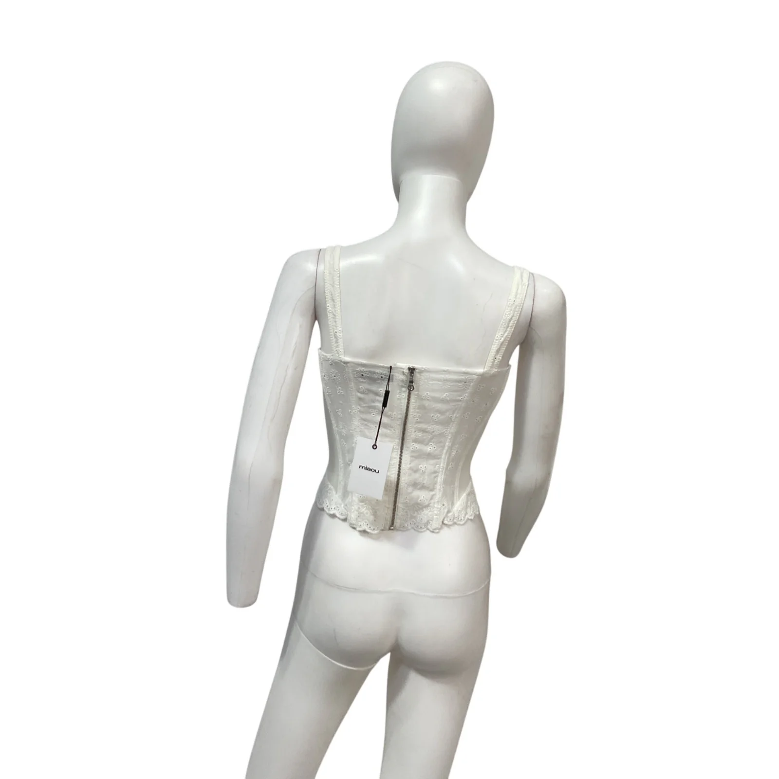 Miaou 'Deville' White Cotton Top Size M - NWT - Image 3