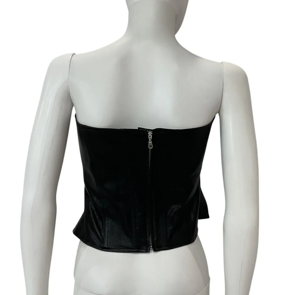 Miaou Sleek Black Leia Corset Top Size L - Image 3