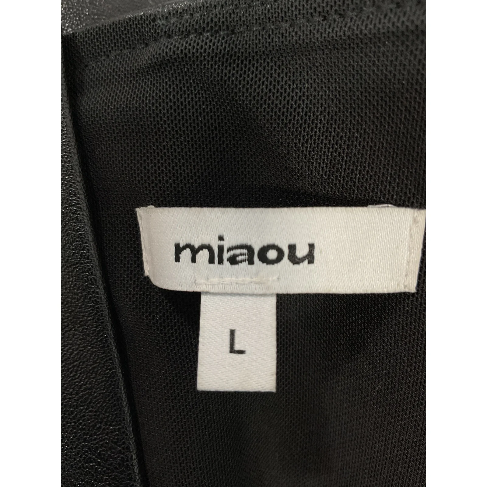 Miaou Sleek Black Leia Corset Top Size L - Image 4