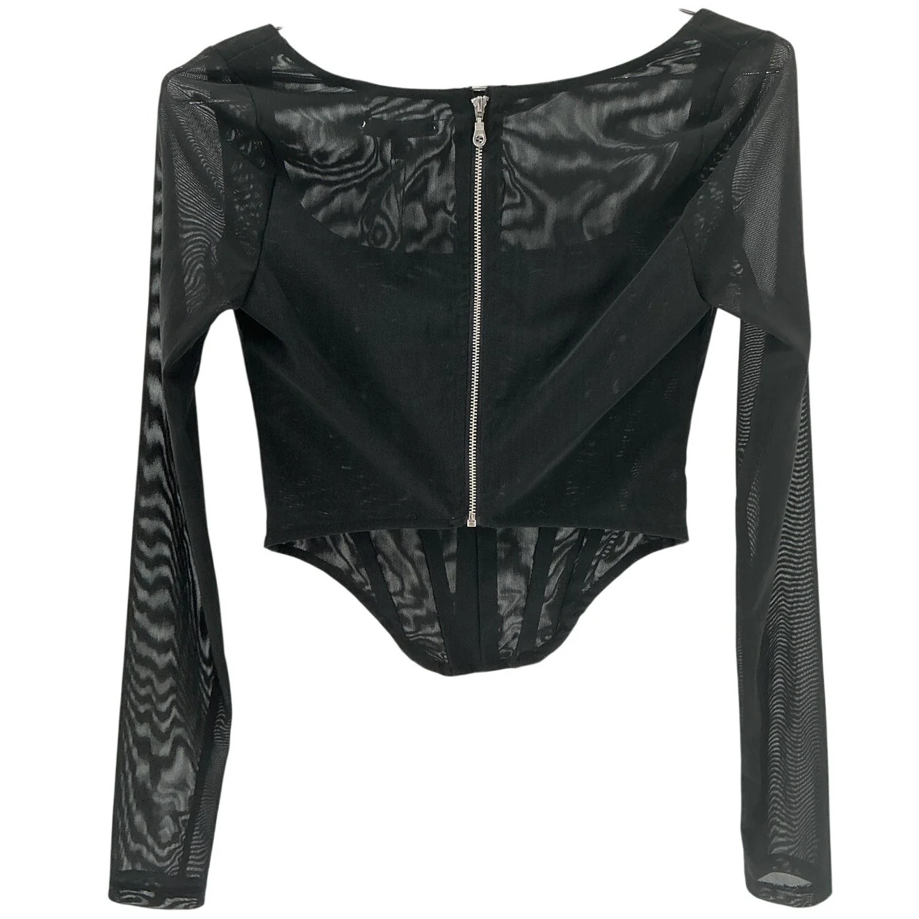 Miaou Sleek Black Maude Corset Top Size S - Image 3