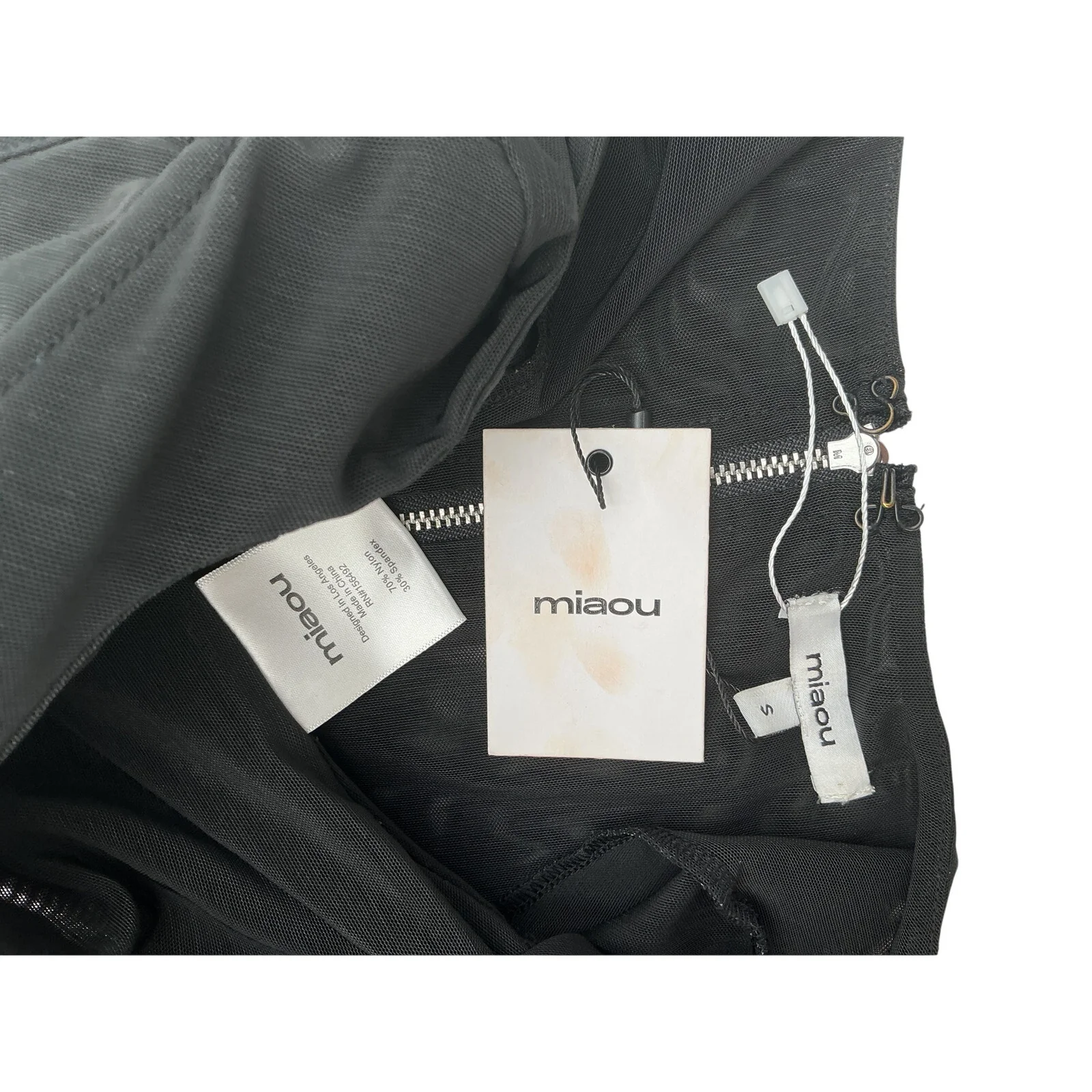 Miaou Sleek Black Maude Corset Top Size S - Image 4