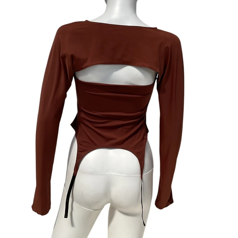 Miaou Sleek Brown Phoenix Top Size M - Image 3