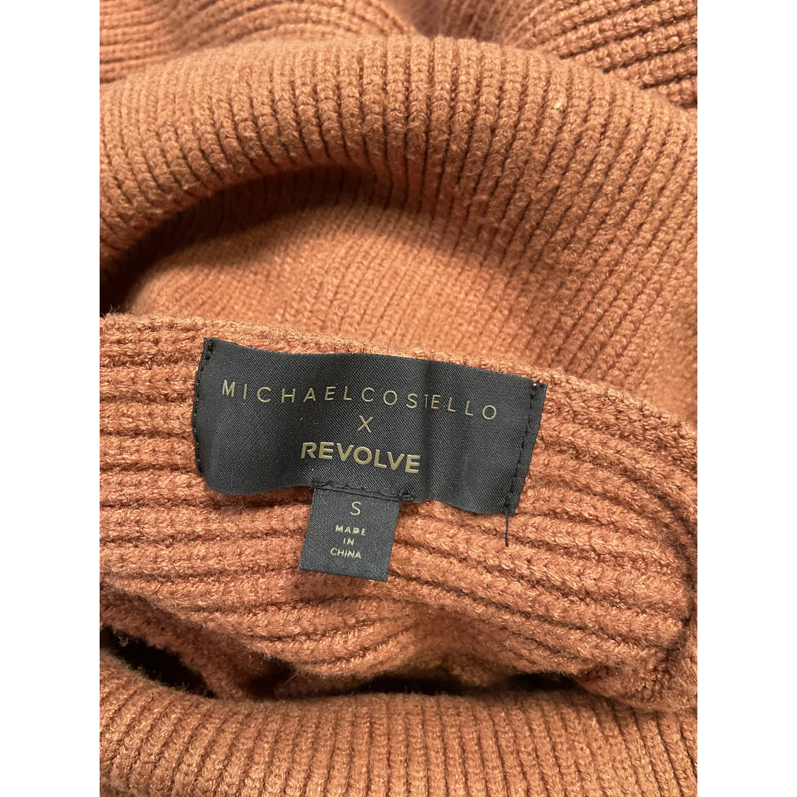 Michael Costello 'Fresia' Brown Viscose Sweater Size S - Image 4