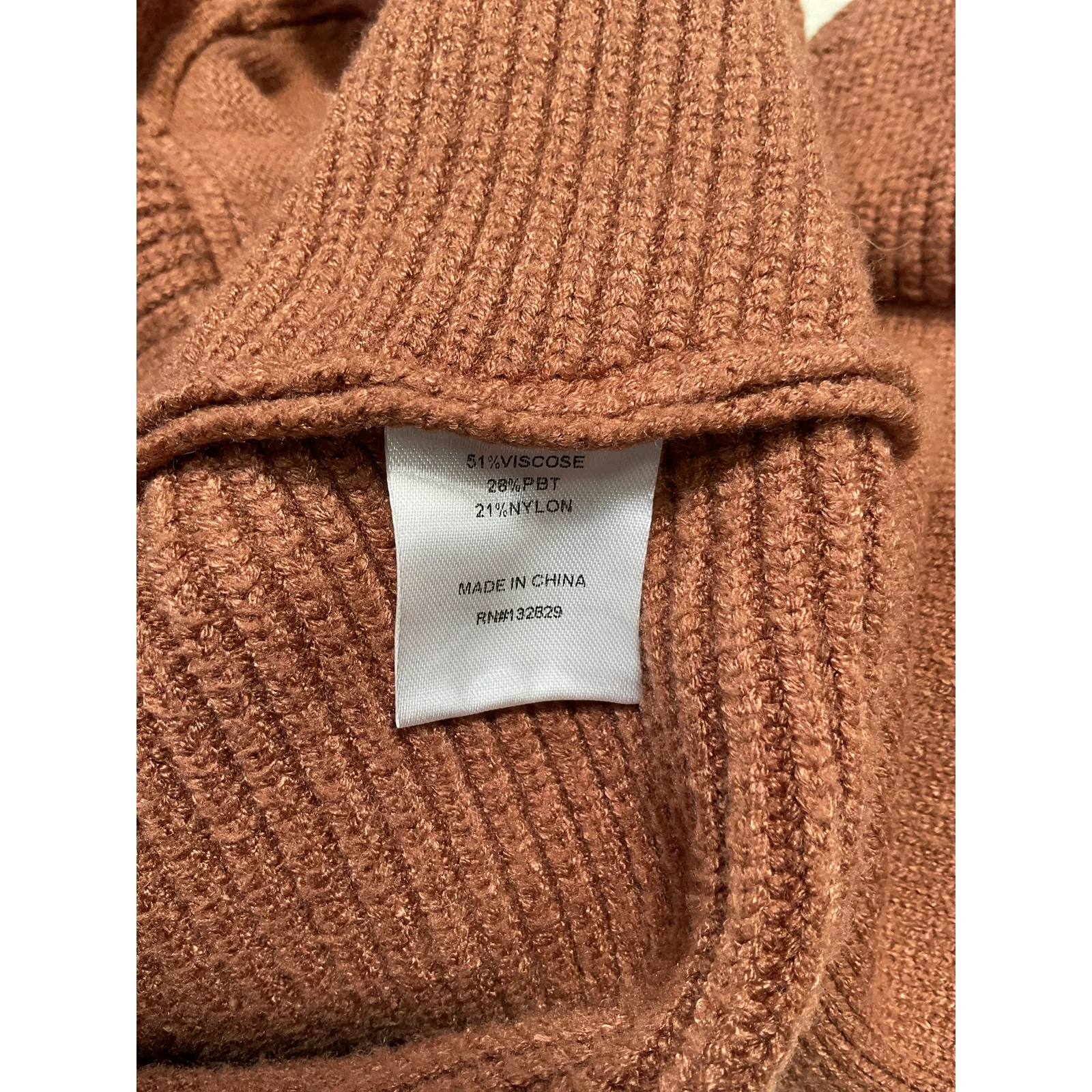 Michael Costello 'Fresia' Brown Viscose Sweater Size S - Image 5