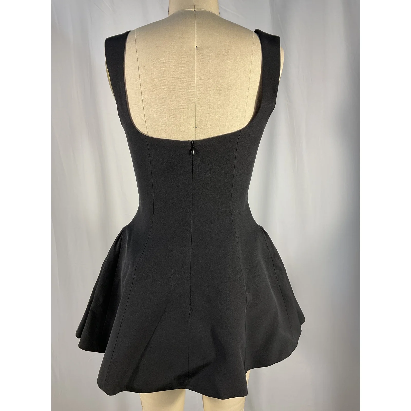 Mirror Palais 'The Ingenue' Black Silk Satin Mini Dress Size S - Image 4