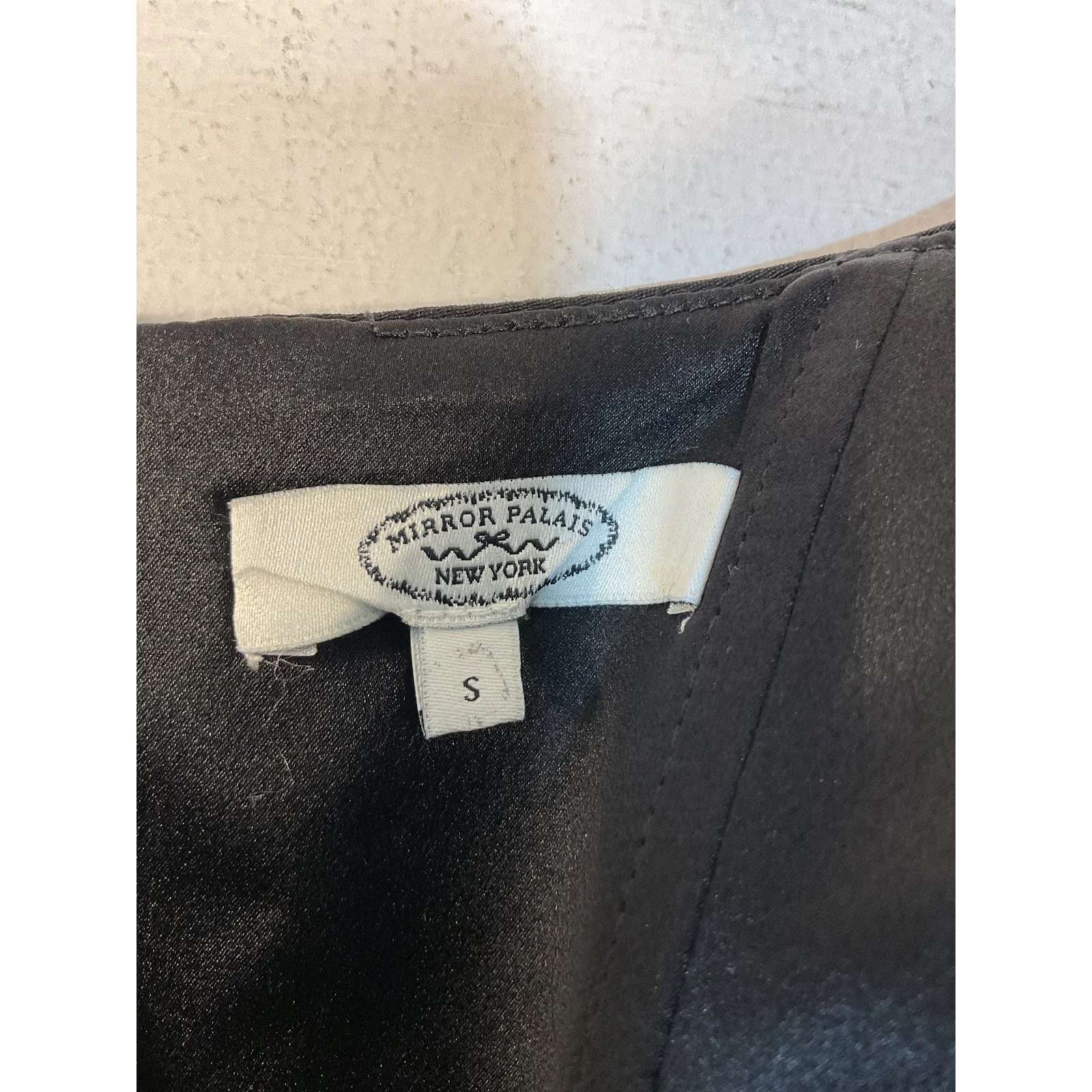 Mirror Palais 'The Ingenue' Black Silk Satin Mini Dress Size S - Image 5