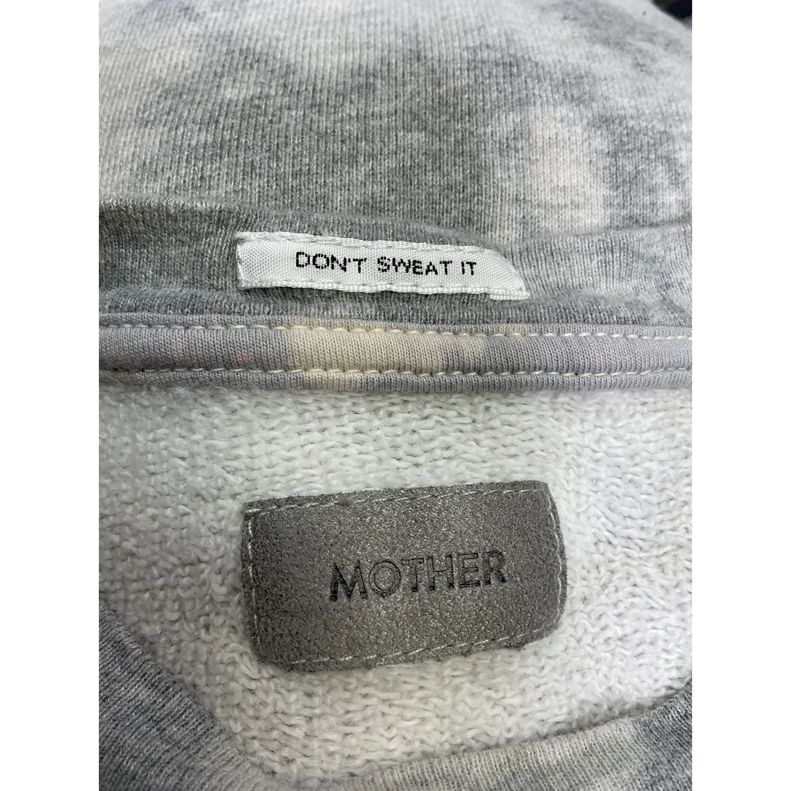 Mother 'The Drop' Gray Crew Neck Square Graphic Sweatshirt Size XS - Image 4