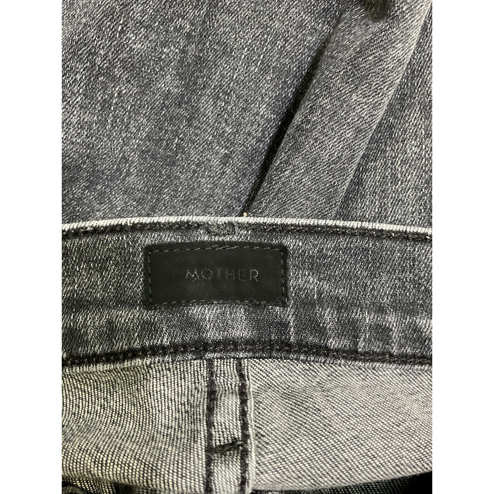 Mother The High Waisted Looker Grey Cotton Ankle Fray Denim Jean Size 23 - Image 4