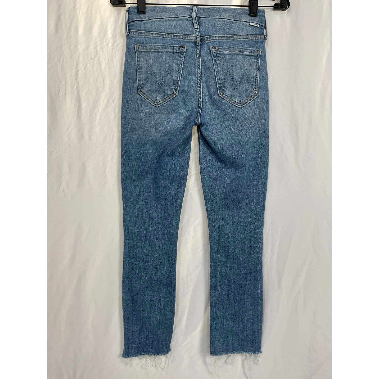 Mother The Looker Two Step Blue Cotton Ankle Fray Jeans Size 23 - Image 3
