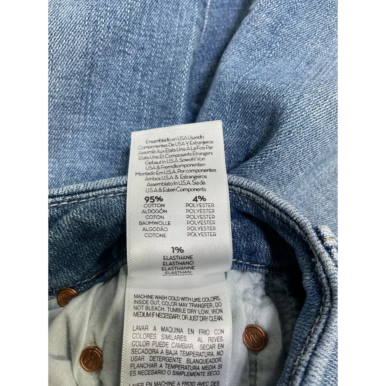 Mother The Looker Two Step Blue Cotton Ankle Fray Jeans Size 23 - Image 5