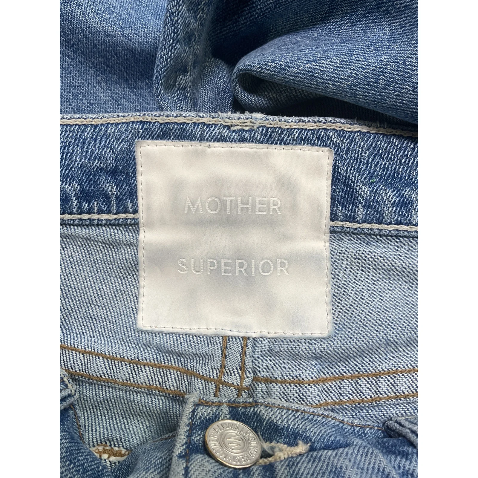 Mother 'The Pick-Up' Blue Cotton Skimp Denim Jean Size 25 - Image 4