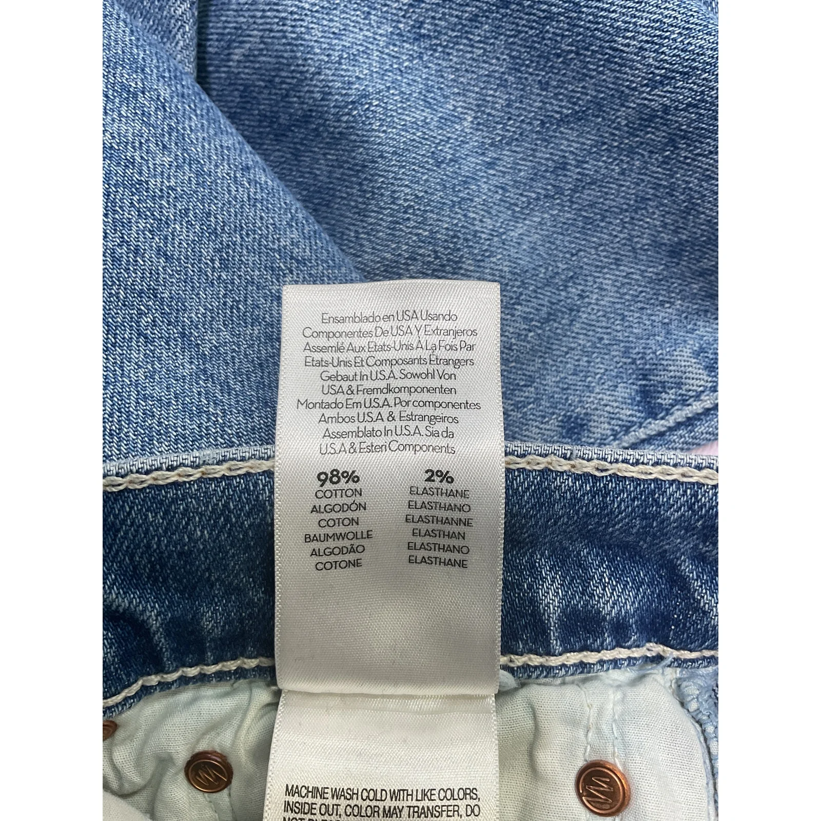 Mother 'The Pick-Up' Blue Cotton Skimp Denim Jean Size 25 - Image 5