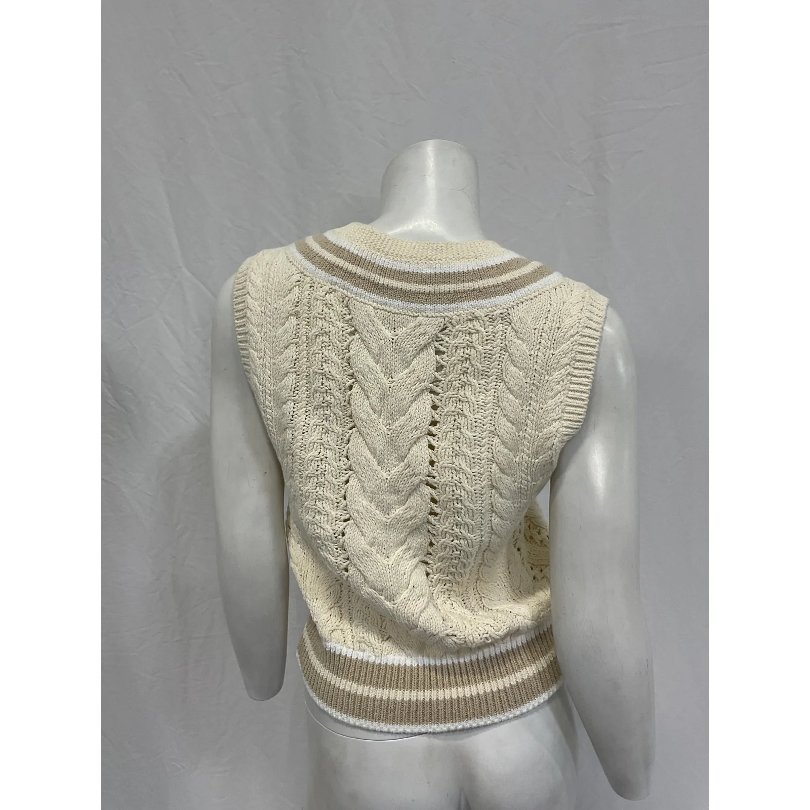 Rag & Bone 'Brandi' White Cotton Vest Size S - Image 3