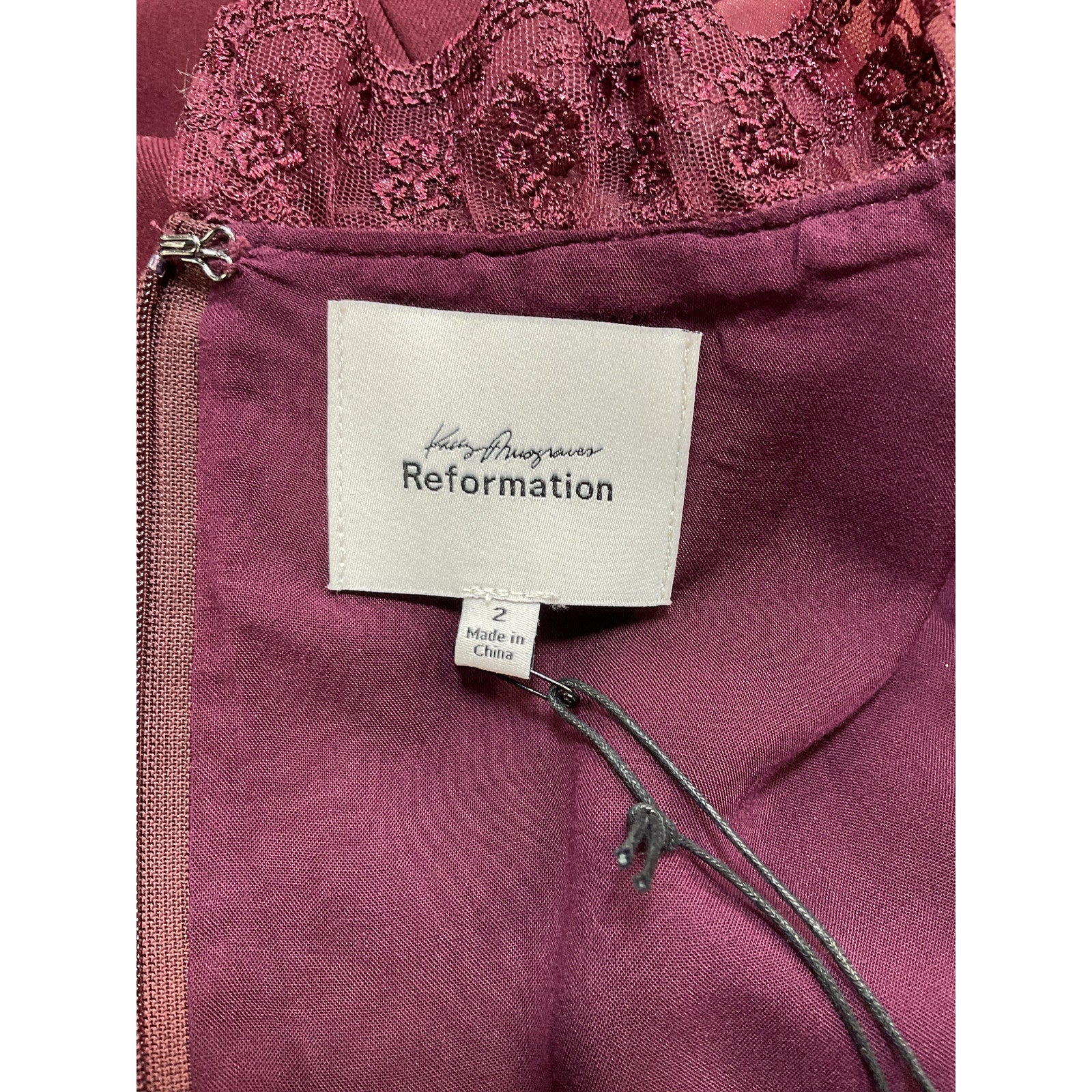 Reformation 'Bunny' Red Polyester Dress Size 2 - NWT - Image 3