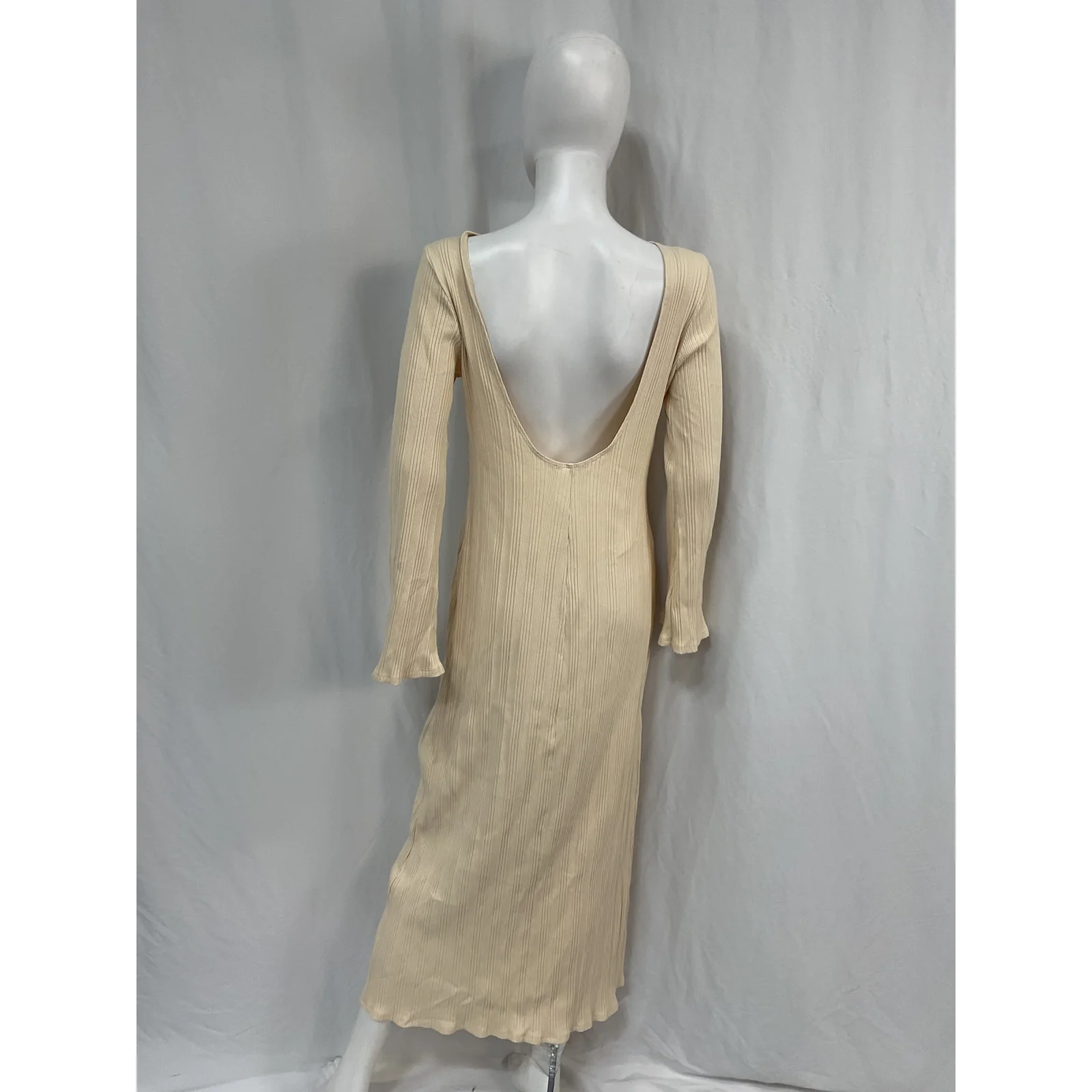 Reformation 'Delphina' White Cotton Knit Dress Size XL - Image 3