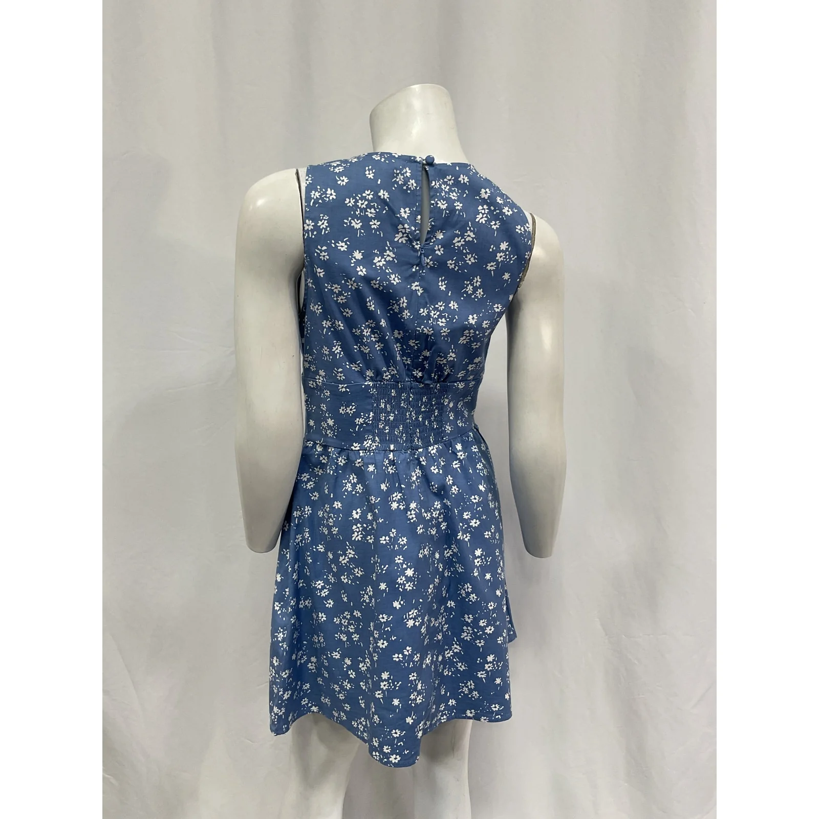Reformation 'Isador' Blue Cotton Dress Size 4 - Image 3