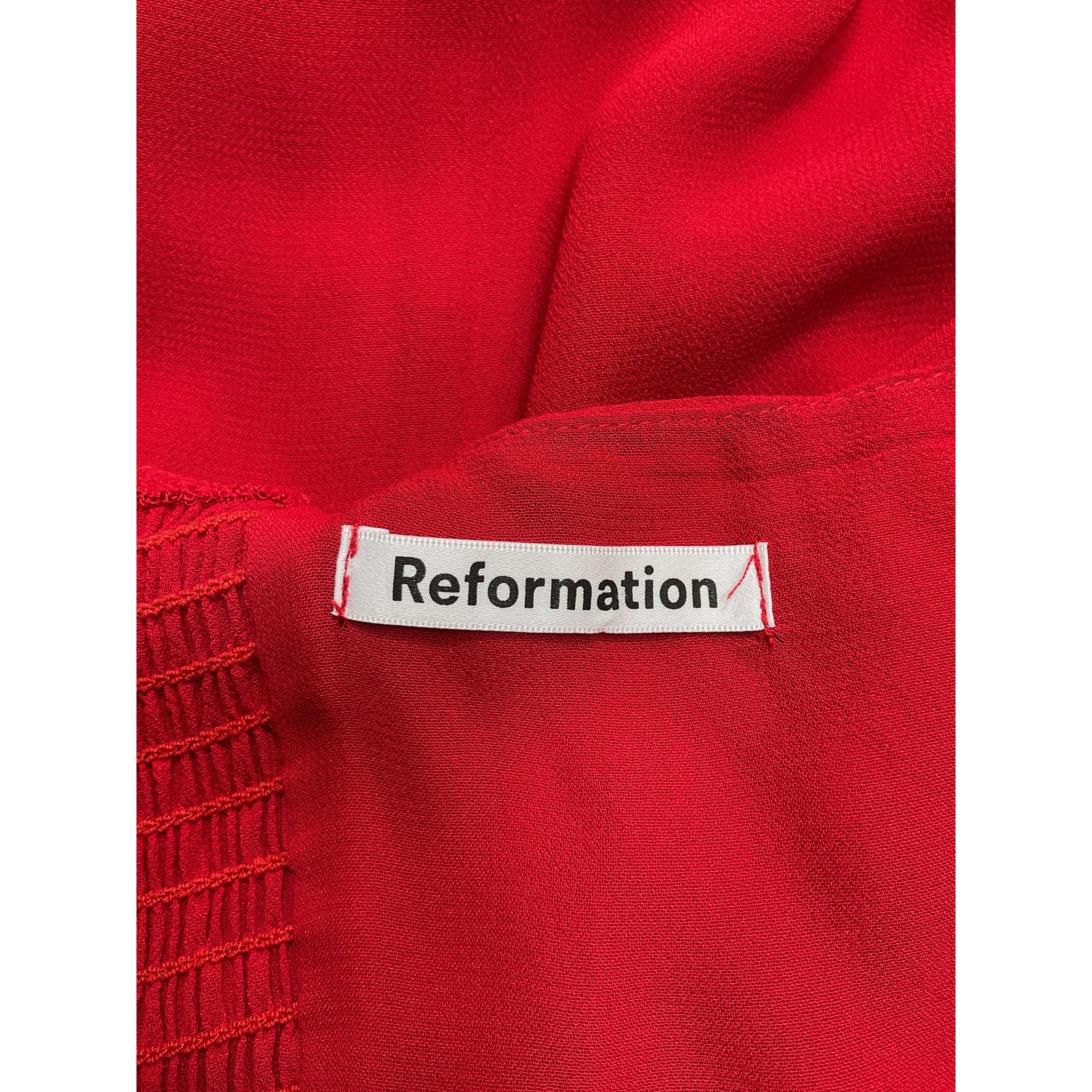 Reformation 'Juliette' Red Dress Size 16 - Image 3