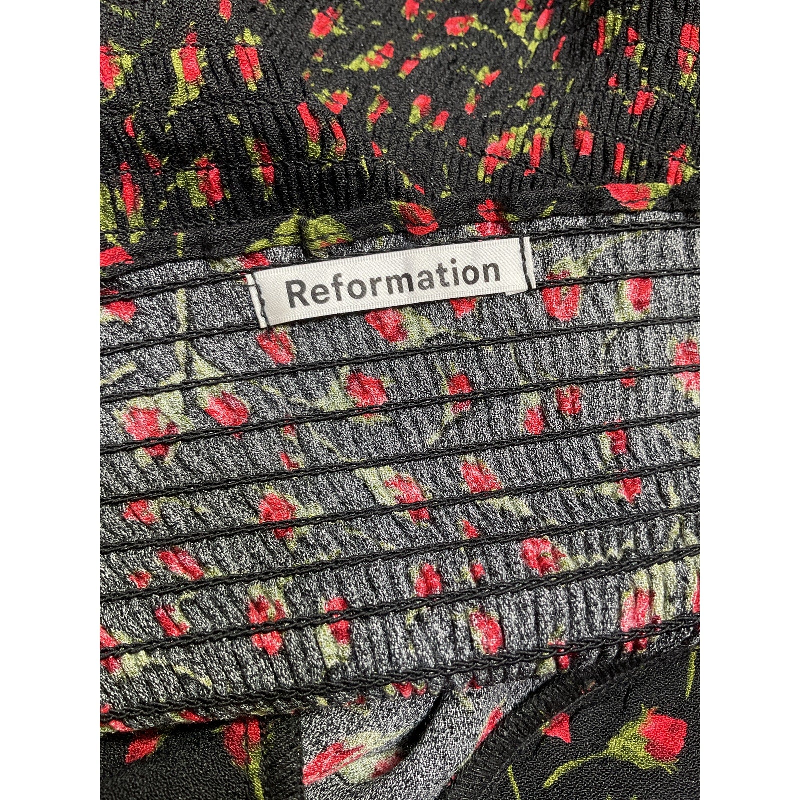 Reformation 'Reign' Black Viscose Top Size 2 - Image 3