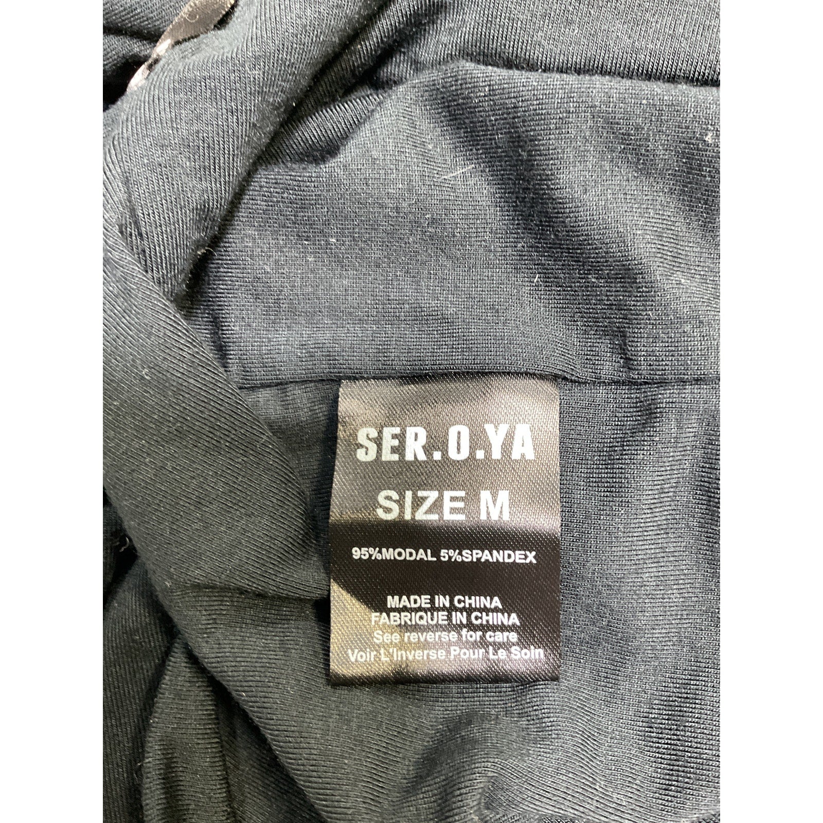 Ser.O.Ya 'Sierra' Black Spandex Top Size M - Image 5