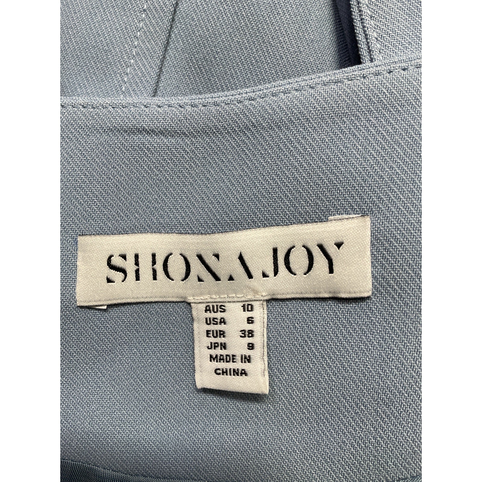 Shona Joy 'Irena' Blue Tailored Fitted Twill Vest Size 6 - Image 3