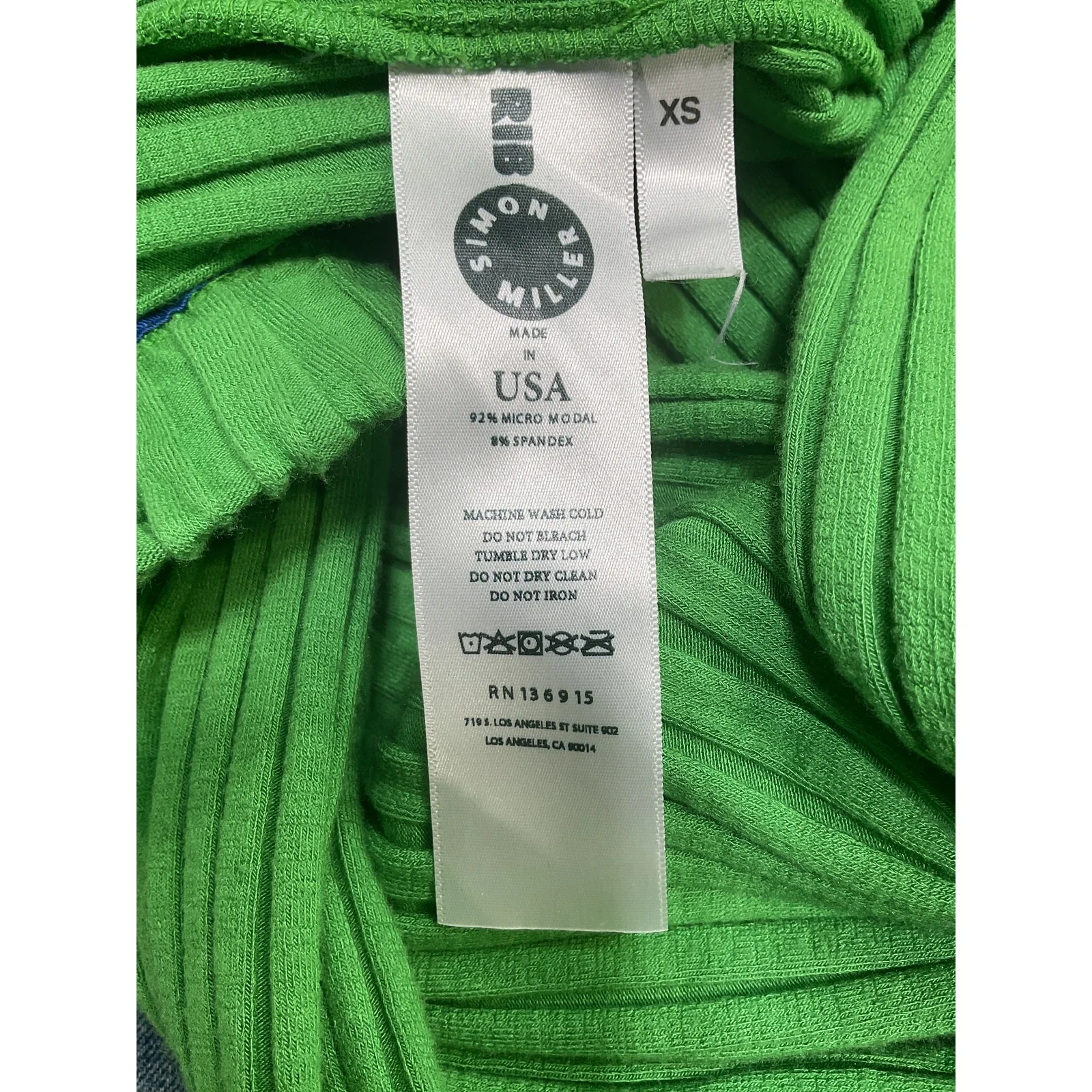 Simon Miller 'Cyrene' Green Spandex Ribbed Pants Size XS - Image 4