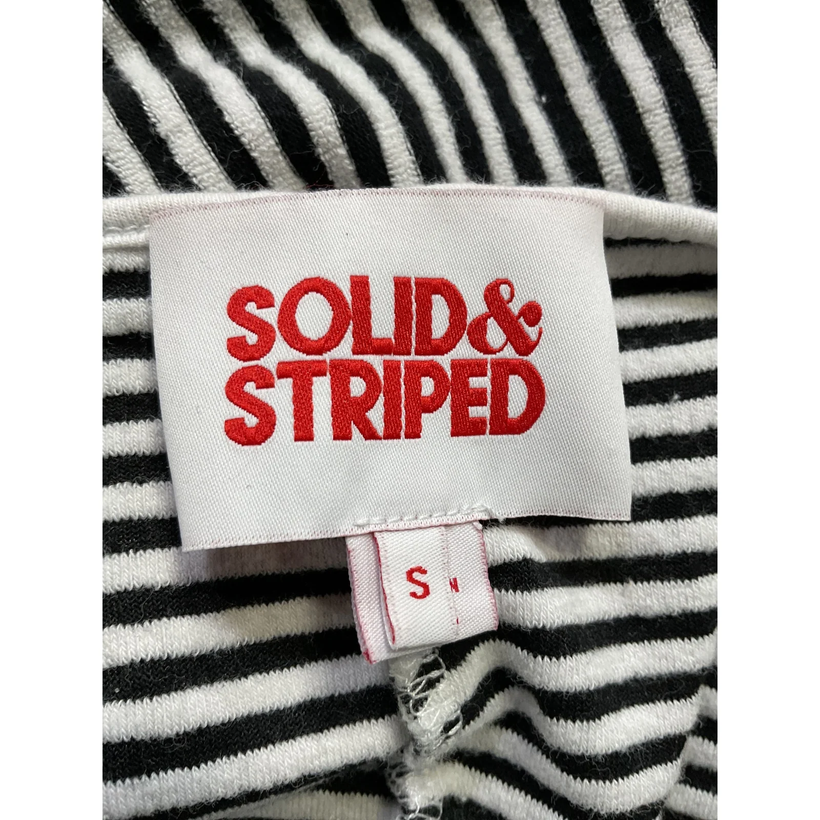 Solid & Striped 'The Poppy' Black Romper Size S - Image 4