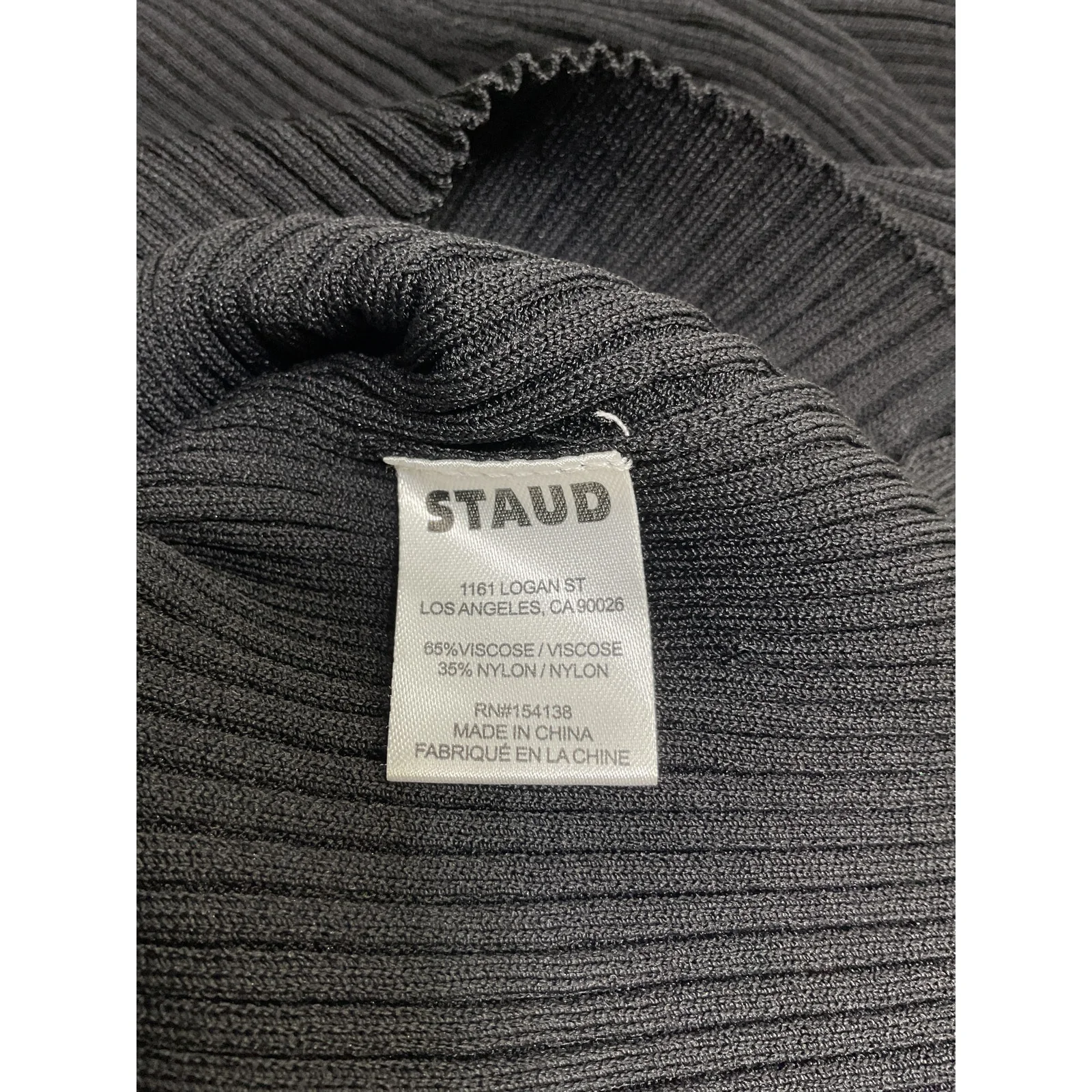 Staud Cargo Black Viscose Sweater Size L - Image 5