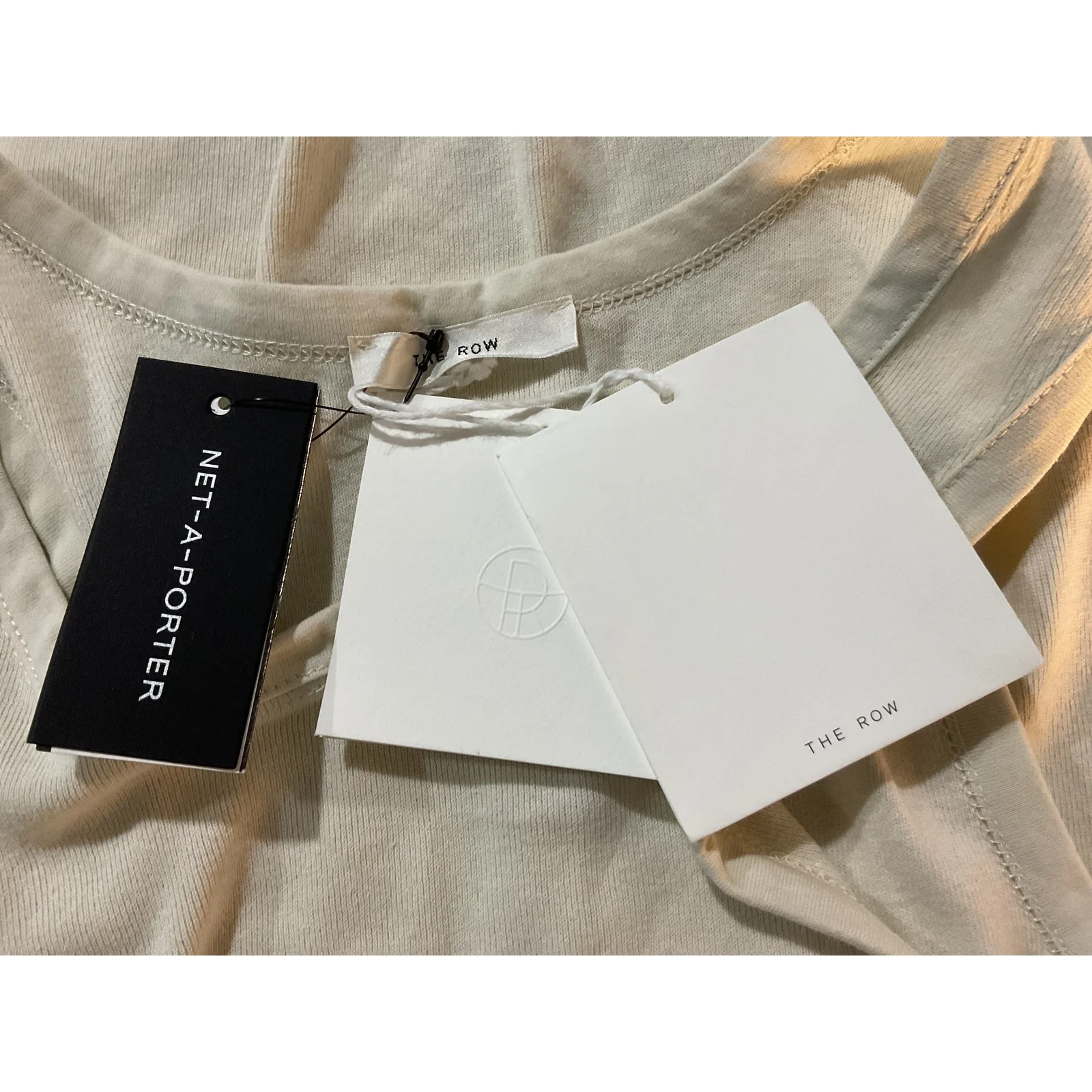 The Row 'Glaura' White Cotton Ribbed Cotton-Jersey Tank Top Size M - NWT - Image 4