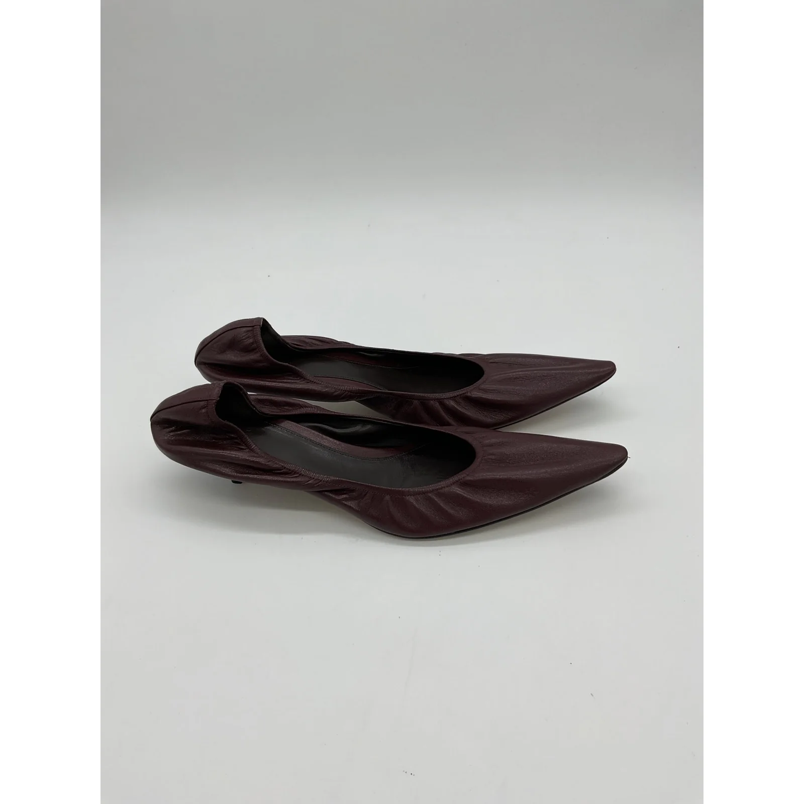 The Row 'Liisa' Brown Leather 35Mm Leather Kitten Heel Pumps Size 10.5 - Image 3