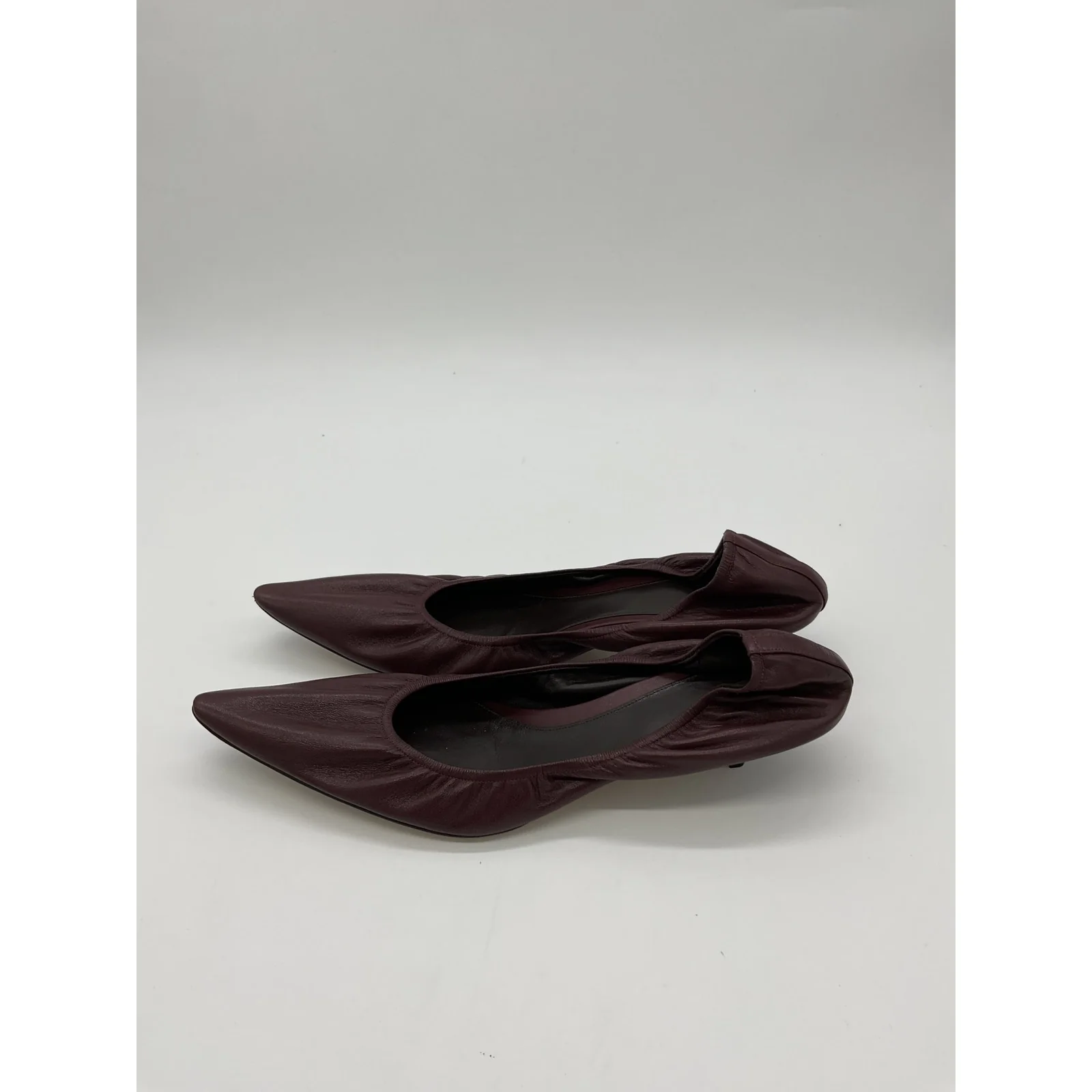 The Row 'Liisa' Brown Leather 35Mm Leather Kitten Heel Pumps Size 10.5 - Image 4