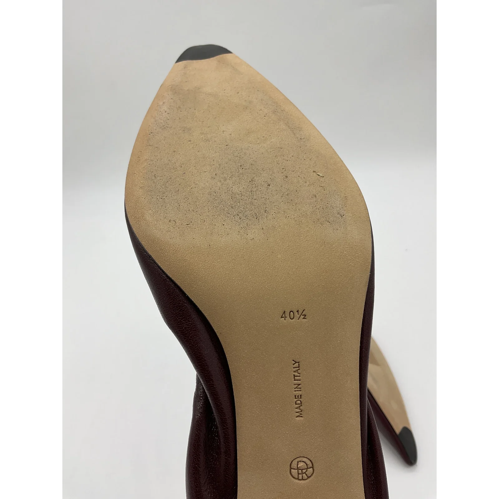 The Row 'Liisa' Brown Leather 35Mm Leather Kitten Heel Pumps Size 10.5 - Image 6