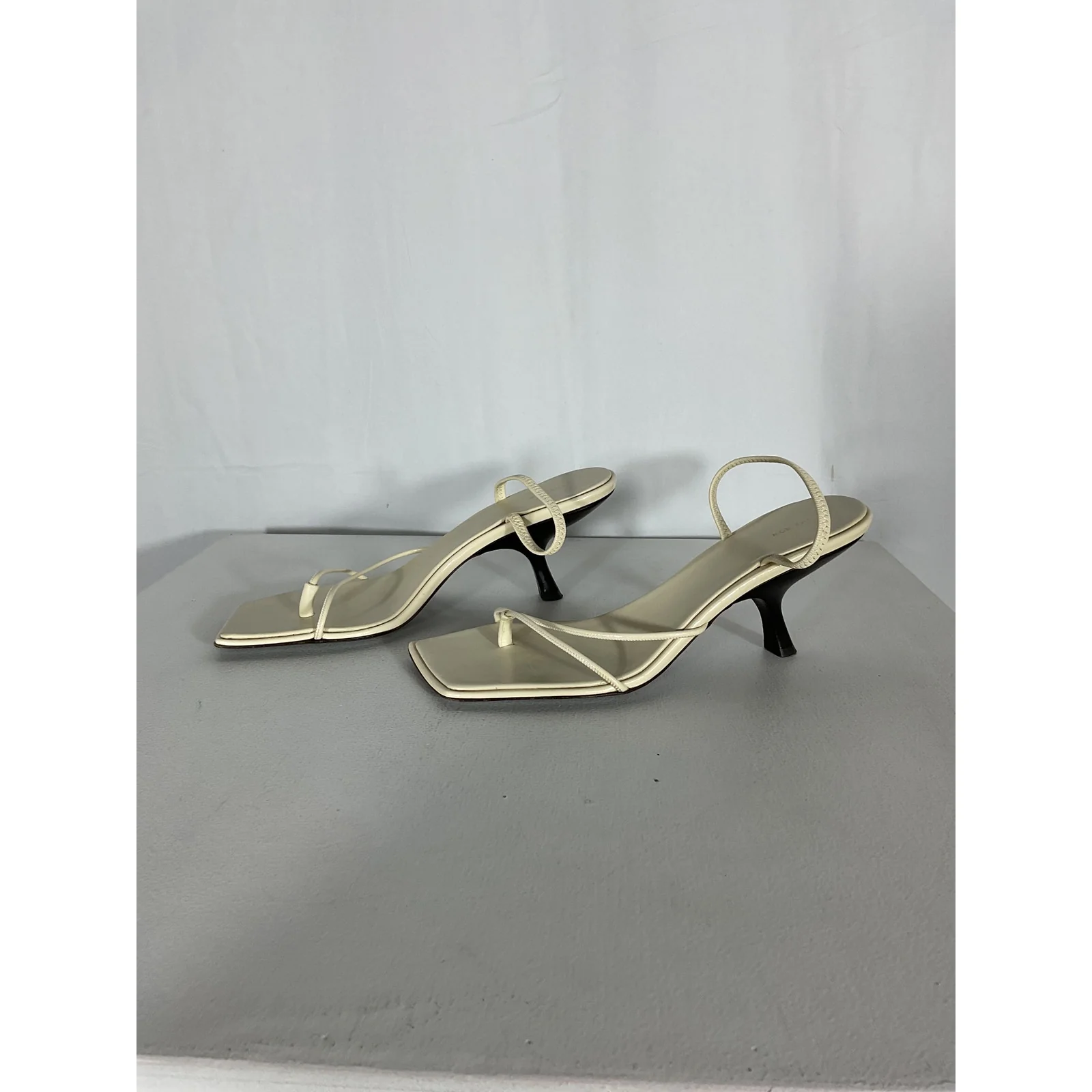 The Row 'Rai' Cream Leather Sandal Size 8 - Image 3