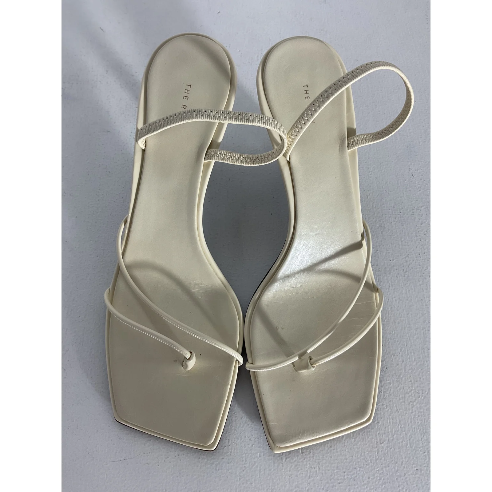 The Row 'Rai' Cream Leather Sandal Size 8 - Image 4