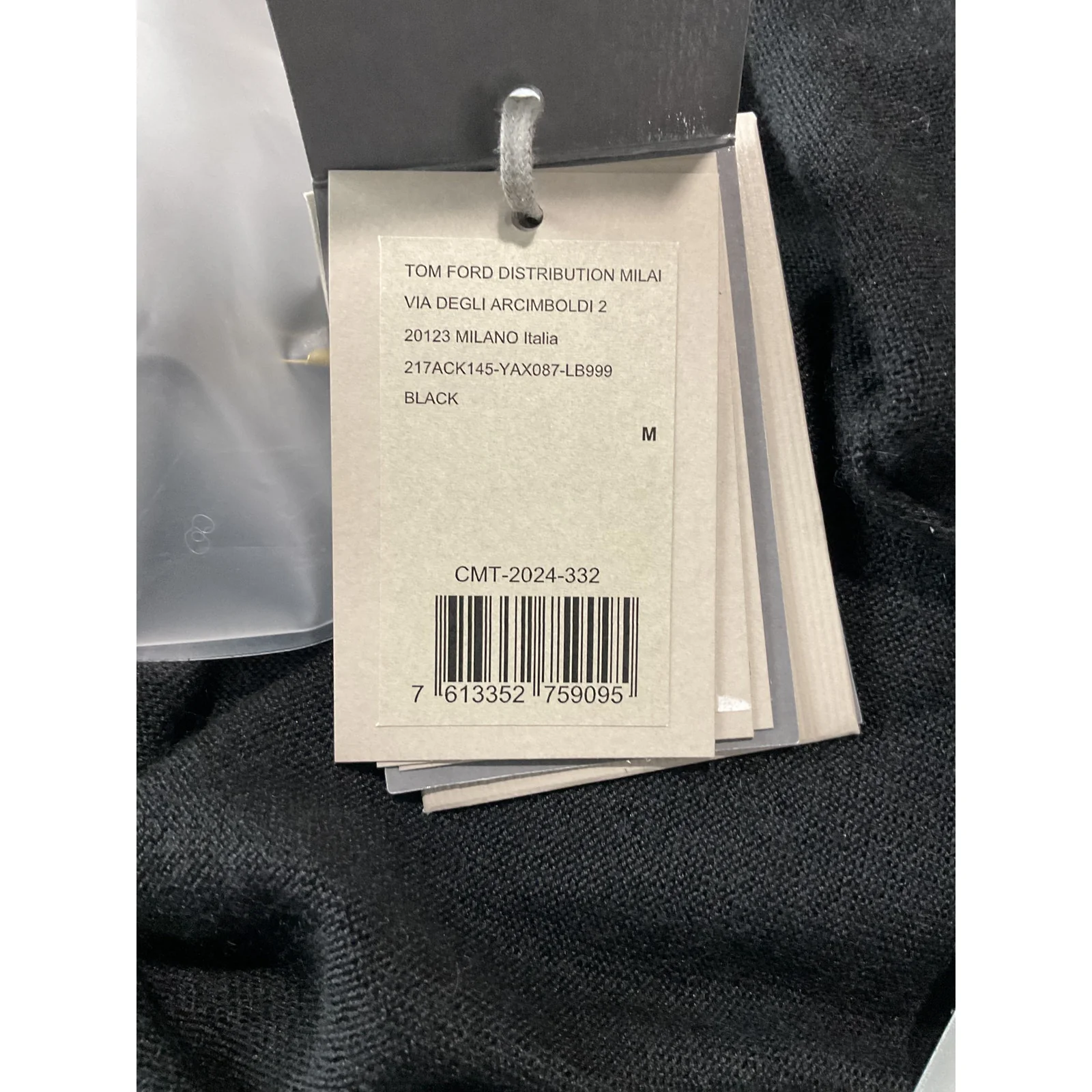 Tom Ford Black Cashmere And Silk Off-Shoulder Midi Dress Size M NWT - Image 8