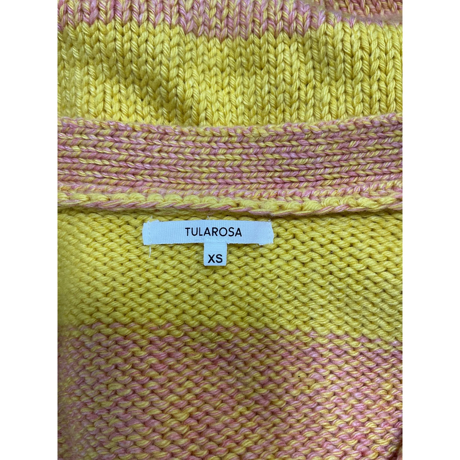 Tularosa 'Olin' Yellow Acrylic Cropped Cardigan Size XS - Image 4