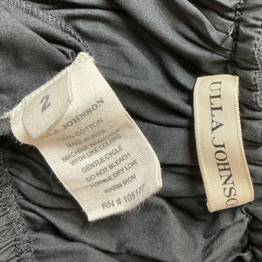 Ulla Johnson Ruched Black Amalie Jumpsuit Size 2 - Image 4