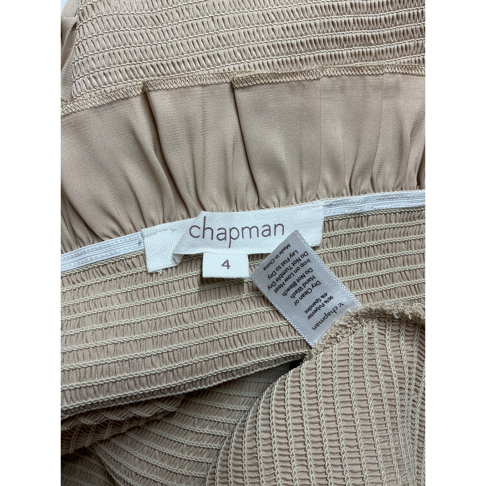 V. Chapman 'Lily' Tan Polyester Dress Size 4 - Image 4